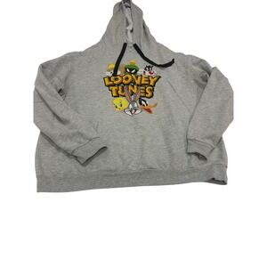 Vintage Looney Tunes 3XL Hoodie Gray Cartoon (787)